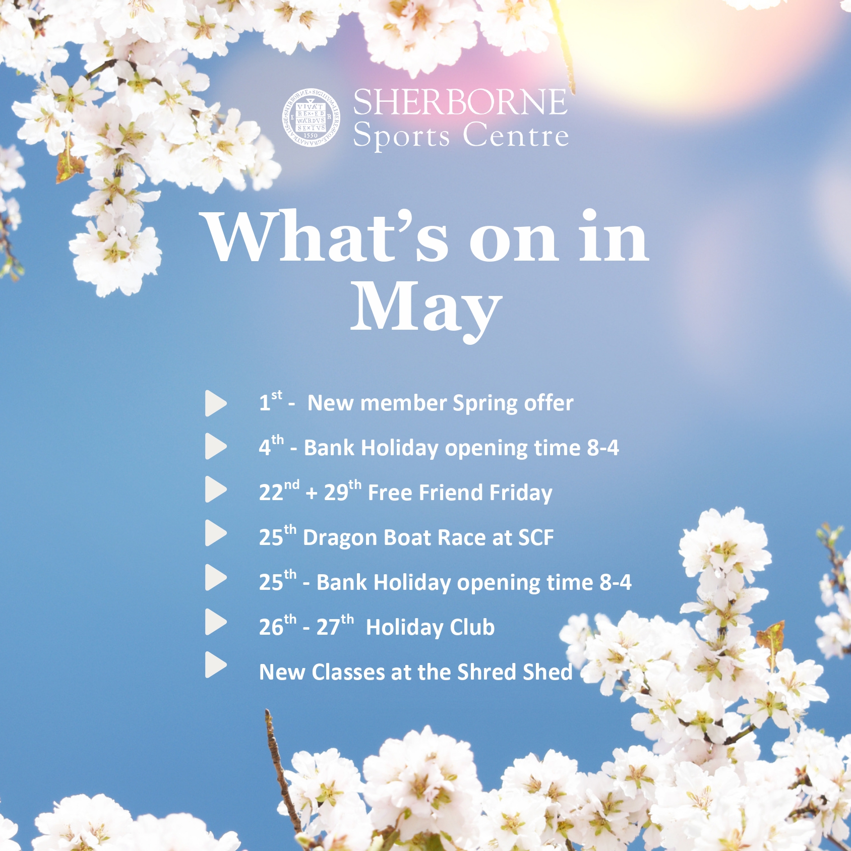 May starts tomorrow 🥰🌱

We are extremely excited to share what's happening over the course of the next month🐞🦋

Don't forget we have a Spring offer too! Sign up in May for a chance to win one of our goody-bags☺️🤩