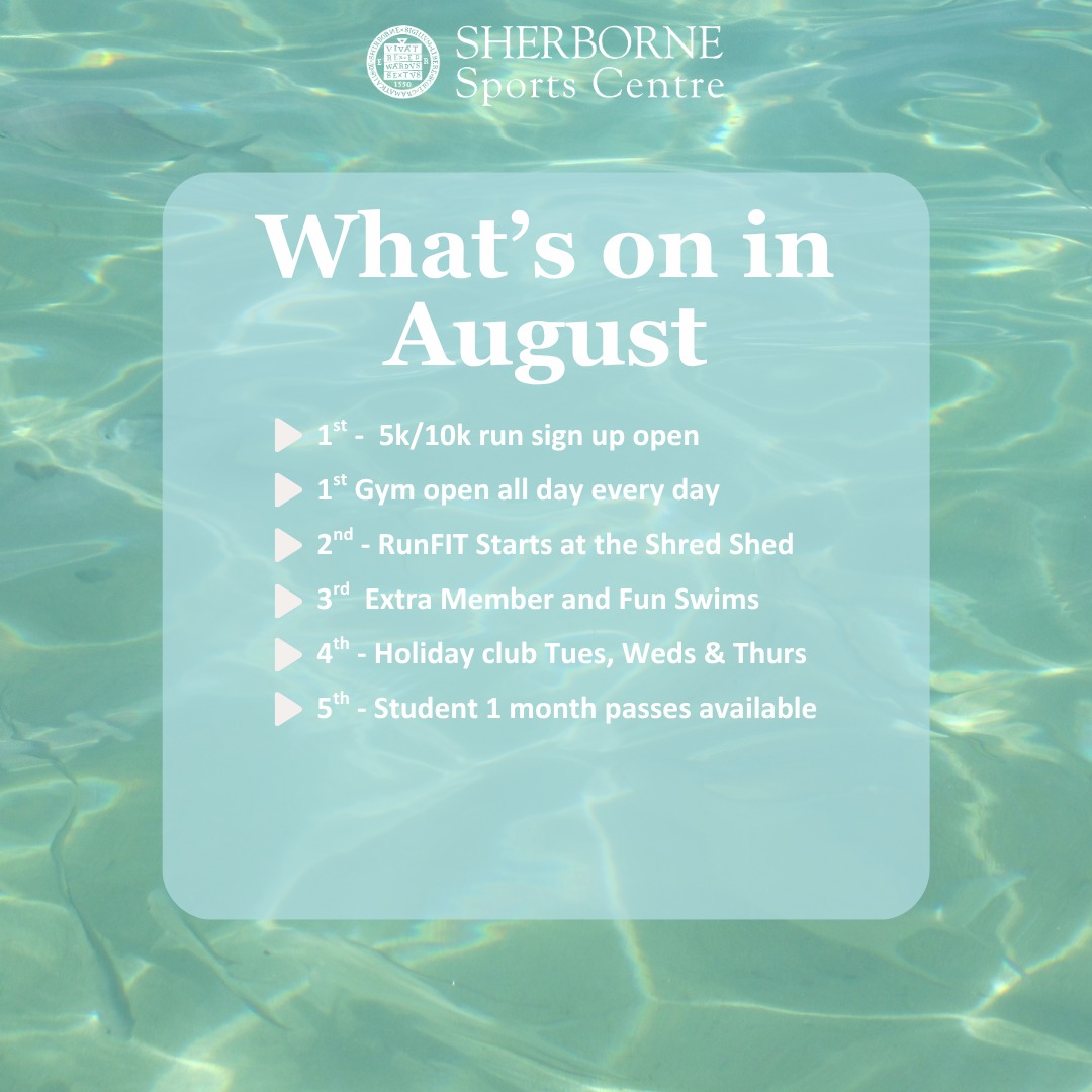 August has arrived! 🌞
Our RunFit class has been restarted and our gym is open all day, so you can get in your training for our 5/10K event 🏃♂️🏃♀