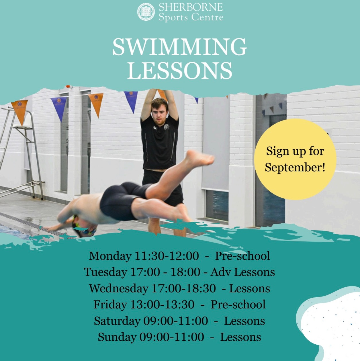 ‼️ATTENTION‼️
Septembers sign ups are out and ready,
Swimming lessons are here, with something for all ages and abilities. 🏊
Whether it’s their first time in the water or they’re building on what they already know, we love seeing swimmers grow in confidence each week.🤙🏻
Get in contact to sign up now ‼️
📞01935 810548
📩swimlessons@sherborne.org