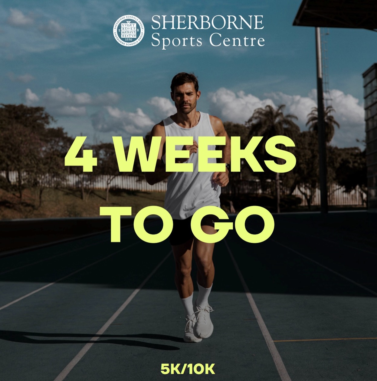 🏃4 weeks left!🏃

Have you booked your space yet?

📞01935 810548
📩sportscentre@sherborne.org